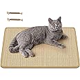 Ours To Yours Cat Scratch Pad, 23.6 X 15.7In Cat Scratching Mat with Adhesive Hook Tape, Sisal Scratching Pads for Cats, Stick on Floor Couch as Cat Scratch Furniture Protector, Cat Wall Scratcher