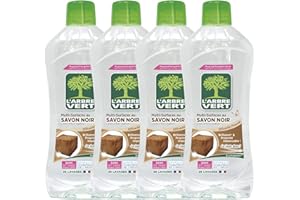 L'arbre vert Nettoyant Multi-Surface Savon Noir 1 L - Lot de 4