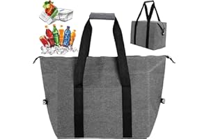 JEFFOUOO 20L Kühltasche,Kühltasche Faltbar,Picknicktasche Kühltaschen Gross,Thermotasche mit Lsolierung Faltbar,Weiche Lsoliertasche Cooler Bag für Camping Picknick Lebensmitteltransport Einkauf