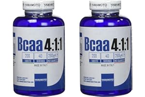Yamamoto Nutrition BCAA 4:1:1 integratore alimentare di aminoacidi ramificati (BCAA) in rapporto 4:1:1 (2 confezioni (400 compresse))