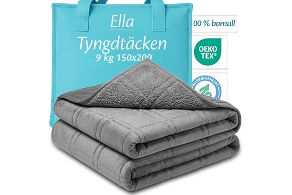 Ella Förstärkt viktfilt 9kg 150 x 200cm - Viktfilt - Förstärkt filt - OEKO-TEX-certifierad - Sherpa- fleece