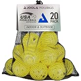 JOOLA Primo Pickleball Balls - Tournament Indoor and Outdoor Pickleball Balls - USAPA Approved - Ideally Weighted and Precisi