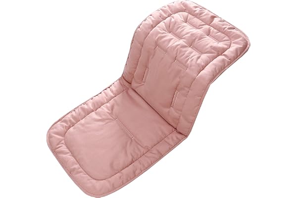 Miracle Baby Coussin de Siege Poussette Portable, Coussin Réducteur Poussette Universelle, Tapis pour Poussette et Chaise Haute Bébé, en Coton Doux et Réversible (Rose Gris)