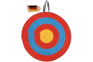‎BSW-FLITZEBOGEN Flitzebogen Zielscheibe Bogenschießen - Strohzielscheibe für Erwachsene & Kinder 50x50x5cm - Stroh Ziel für Pfeil und Bogen & Armbrust, Bogenschießen Ziel