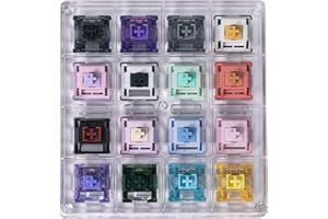 MONSGEEK Akko 16-Key Switch Tester Mechanical Keyboards Acrylic Testing Tool Mechanical Keyboard Switches with Dust-Proof Cover…