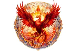 AAGOOD Puzzles en Bois, 300 pièces de Puzzle Bois en Forme pour Adultes et Enfants Animaux Phoenix Puzzles en Bois Wooden Puzzle Reborn Phoenix