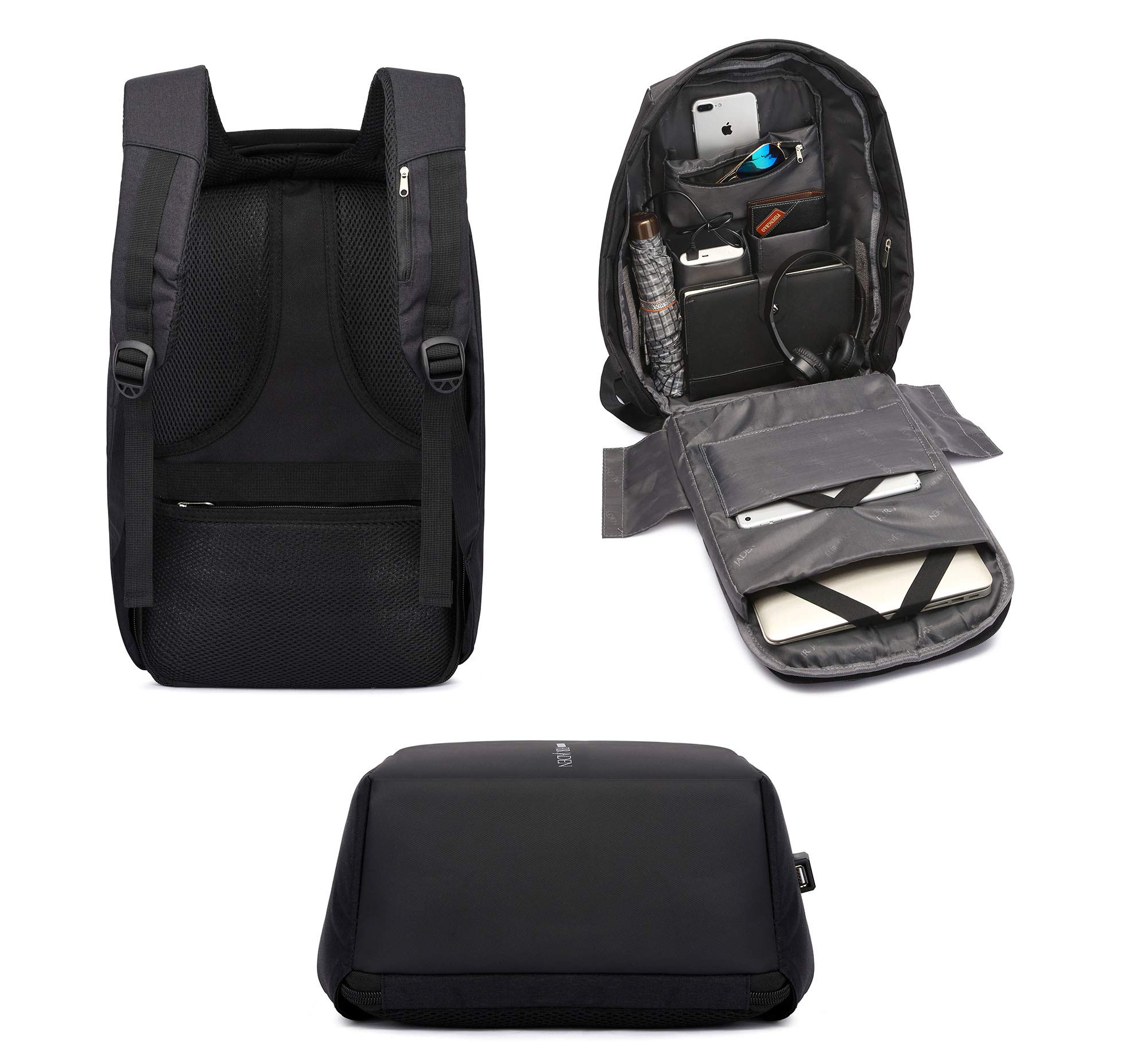 fur jaden 15 ltrs navy anti theft waterproof backpack