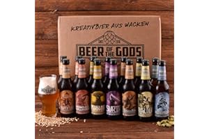 ‎BEER OF THE GODS - SINCE 2016 - WACKEN BRAUEREI WACKEN BRAUEREI Craft Beer Box 16 x 0,33 l verschiedene Sorten + Bierglas BEER OF THE GODS | GÖTTERGABE | Viking Craftbeer Set Gift for Men | Wikinger Kraft Bier Geschenk für Männer | Party Festival