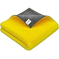 SOFTSPUN 900 GSM, Microfiber Cloth 40x40 Cms 1 Piece Yellow+Grey Towel Set ! Extra Thick Microfiber Cleaning Cloths Perfect for Bike, Auto, Cars Both Interior and Exterior.