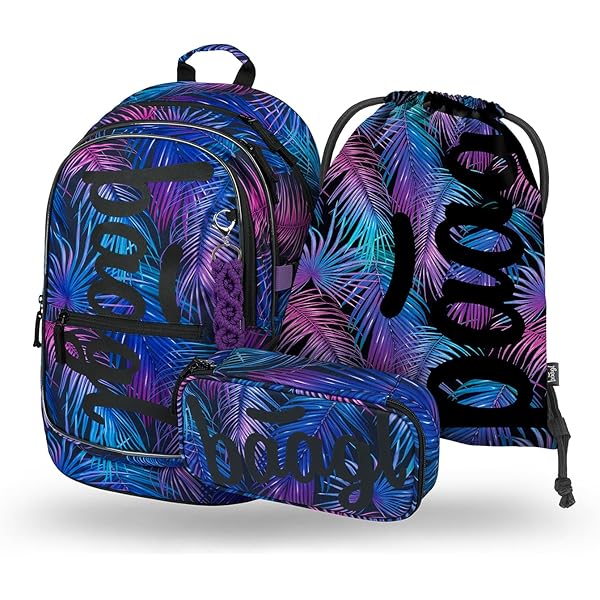 Baagl School Backpack Set Boys 3-Piece School Bag From 3rd