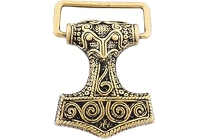 Battle-Merchant Gürtelschnalle - Thorshammer - Mjoelnar LARP Gürtelschließe Wikinger Mittelalter Silber oder Bronze