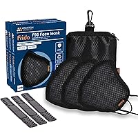 Frido Washable & Reusable 5 Layer Premium Face Mask with High Filtration, Breathable, Adjustable Strap to relieve ear pressure, Nose-pin for a Perfect Fit, Masks Pouch for Carry and Go (3 Pack)