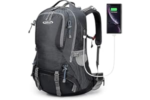 G4Free - Mochila de senderismo impermeable de 50 l con funda de lluvia para montañismo, viaje, camping, trekking, deportes al aire libre para hombre y mujer