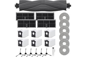 DUBUOZA Accesorios de Recambios para Dreame L10s Pro Ultra Heat/L10s Ultra Gen 2/X30 Ultra/X40 Ultra, 6 Toallas, 6 Cepillos Laterales, 6 Bolsas de Vacío, 4 Filtros, 1 Cepillo Principal, 1 Cepillo Pequeño