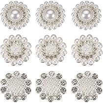 SUPERFINDINGS 80 Stück Strasssteine - Kristall Blumenknöpfe In 2 Farben