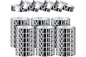 HAIFAFAFAING 200 Pcs VIP Wristbands, Waterproof Wrist Bands for Event, Laser Paper Bracelets for Parties, Concerts, Festivals, Adhesive Closure (Silver)