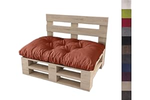 sunnypillow Palettenkissen Auflage Set für Europaletten Indoor und Outdoor Palettenpolster Palettensofa Kissen mit schöner Steppung viele Farben und Größen zur Auswahl Sitzkissen 120 x 80, Orange