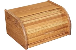 Zassenhaus Contenitore per il pane Country, con coperchio e tagliere in rovere, 40 x 30 x 20 cm, colore: marrone