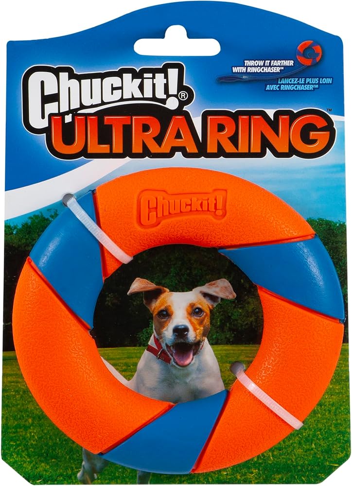 Chuckit! Ultra Ring Kauçuk Köpek Oyuncağı – Yüksek Görünürlük, Uzun Ömürlü Çiğneme Oyuncağı – Farklı Oyun Seçenekleri, Su Geçirmez, Dayanıklı