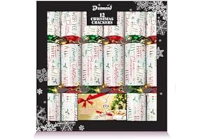 DIAMOND CHRISTMAS CRACKER Christmas Crackers Joyful Pack 12x12" with Premium contents + 'Find the Pair' cards game.