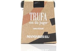 MANJARES DE LA TIERRA Trufa Negra Natural en su Jugo para Cocinar 15 gr. Variedad Tuber Aestivum