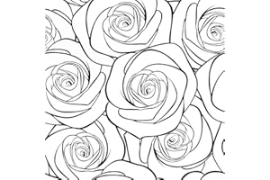 ReWallpaper Papel Pintado Pared Flores Rosas Papel Autoadhesivo Pared Blanco y Negro Papel vinilo adhesivo muebles Floral Papel Pintado Para Muebles y Pared de Dormitorio 44.5 CM x 300 CM