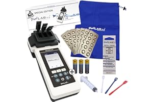 AlphFa PoolLAB 2.0 Special Edition inkl. 140 Testtabletten - Wassertester für Pools (Photometer) Bluetooth WLAN Pooltester Messgerät Chlor pH-Wert Phenol Red Alkalinity M Cyanursäure