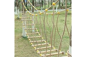 HAZEK Outdoor Bridge do przedszkola sprzęt treningowy fitness sport dla dzieci most z litego drewna balansowy most wspinaczkowy zabawki (Rozmiar: 5 m)
