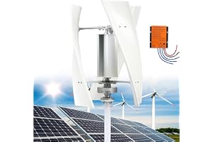 Vindkraftsgenerator, 12V/24V/48V AC vindkraftssats 5000W/9000W Vindkraftgenerator med MPPT-styrenhet 3 nylonfiberblad för terrass, marina, husbilar, båtar,5000W-12V