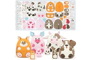 kullaloo KINDERLEICHT - Cut & Sew Stoff als Panel auf Popeline/Baumwolle zum selber Nähen (Happy Farm)