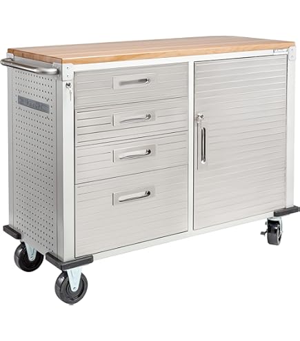 Steinbock Werkbank Mit 3 Schubladen - 500kg Tragkraft, Mobil & Stabil