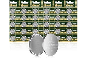 BONAI CR2016 Batteria Bottone al Litio 3V, CR 2016 DL2016 Batteria Lunga Durata Confezione per Bilance Pesapersone, Dispositivi Smart Home, Chiavi Auto 30 Pezzi