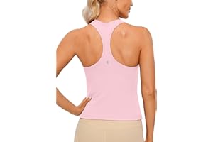 CRZ YOGA Butterluxe Damen Gym Ärmelloses Shirt Sommer Yoga Tank Top Racerback Lang Sport Tops Fitness Blickdichte Oberteile