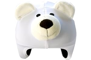 COOLCASC® Oso Polar - Funda para Casco Universal - Funda Casco esquí - Personaliza tu Casco con una llamativa y Divertida Funda Protectora - Talla única - Regalos niños