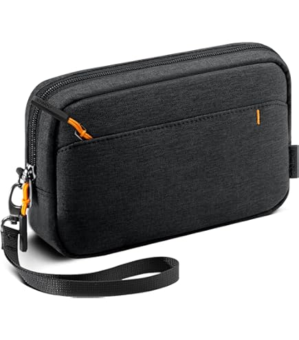 Lacdo Organisateur De Cordon De Voyage, Organisateur De Câbles, Étui De Voyage D'électronique Portable, Cordons De Charge De Grande Capacité à 6 Couches Pour Câbles, Carte SD, Noir