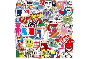 GURFZCYUOO 101pcs Non-Repeat Skateboard Stickers, Cool Stickers for Adults Teens Kids Fashion Waterproof Vinyl Sticker Pack for Laptop Computer Skateboard Bicycle Helmet Luggage Decal Graffiti Patches Sticker