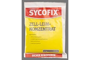 SYCOFIX Zell Leimkonzentrat, Umweltfreundlicher Kleister für Raufaser Papier und anderen leichten Tapeten, Pulver