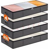 Lifewit Clothes Storage Bags, Large Capacity Storage Boxes with Reinforced Handle, Foldable Organizer Boxes for Blankets, Clo