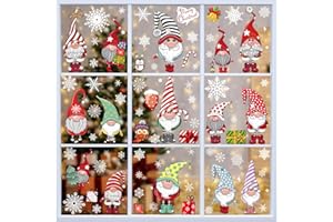 261 Fensterbilder Weihnachten Selbstklebend, SILARLAIT 10 Stück Fenstersticker Weihnachten Statisch & Doppelseitige & Wiederverwendbare, Weihnachten Fensteraufkleber Fensterdeko Weihnachtendeko