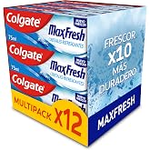 Colgate Max Fresh Refreshing Crystals, Mint Paste, Pack 12x75ml | Whitening Toothpaste with FreshFX, Longest Lasting Freshnes