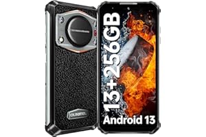 OUKITEL WP22 telefon komórkowy, 13 GB RAM + 256 GB ROM 125 dB, super głośnik, smartfon outdoorowy, bez umowy, Android 13 10000 mAh, wyświetlacz 6,58", IP68, wodoszczelny, aparat 48 MP + 20 MP, 4G NFC