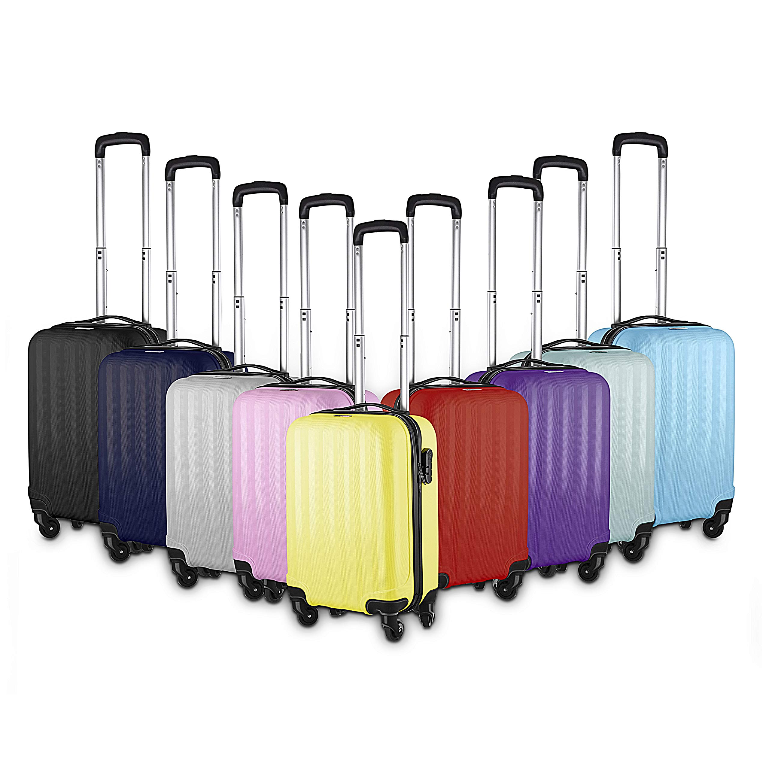 Fun Luggage Multi Coloured Cabin Bag Carry On Flight Case Wheels Hard