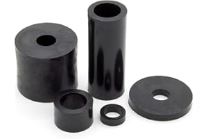 Enkotrade 10 Stück Distanzhülsen für M6 | 20 x 6,3 x 30 mm | Distanzstücke Rund aus Kunststoff Unterlegscheiben Abstandhalter Lagerbuchsen Distanzscheiben Gewindehülsen