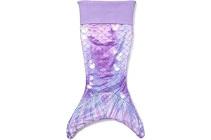 corimori Mermaid Aqua Cuddle Blanket, Fluffy Couch Blanket for Kids, Mermaid Tail Sleeping Bag, 100cm, Purple