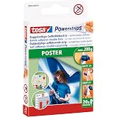 tesa Powerstrips POSTER - Poster ve afişler i&ccedil;in &ccedil;ift taraflı yapışkan bant - kendinden yapışkanlı ve &ccedil;ok kez kullanılabilir 