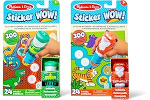 Melissa & Doug Sticker Wow!™ Dinosaur and Tiger Bundle: 2 Activity Pads, 2 Sticker Stampers, 600 Stickers
