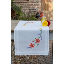 VERVACO Kreuzstich-Set Für Tischläufer – Vorgezeichnet, 40 X 100 Cm, Inkl. Garn & Anleitung, Perfekt Zum DIY Sticken
