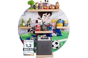 bunnyboo Toniebox Shelf for Toniebox and Figures - Enough Space for up to 20 Tonie Figures and Tested Quality - Tonie Shelf Magnetic - Tonie Shelf Boy Football, ZM-BB-5600