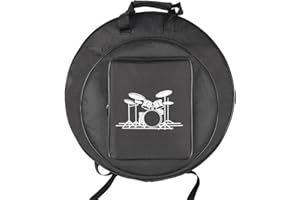Tosnail Sac de Transport pour cymbale de 55,9 cm avec poignée de Transport, Bretelles durables et Double Poches, idéal pour Le Rangement Anti-poussière, Noir, 56 cm