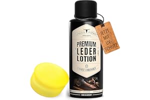 Soin du cuir pour canapé en cuir lisse - Taille avantageuse : 500 ml - Produit d'entretien pour canapé en cuir - Lotion pour cuir - Lotion douce pour cuir - Avec éponge de URBAN Forest